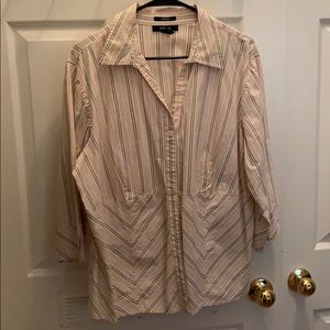 Pink stripped button down.